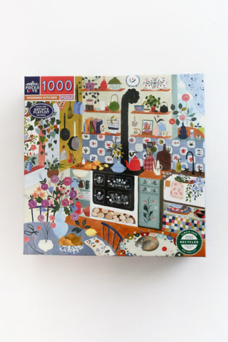 Puzzle box with colorful design on a white background