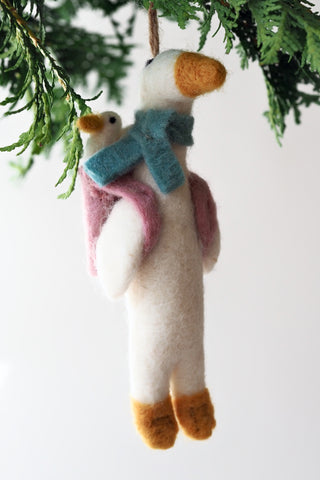 Handmade Mother Goose Felt Ornament