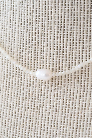Mother Of Pearl + White Pearl Necklace
