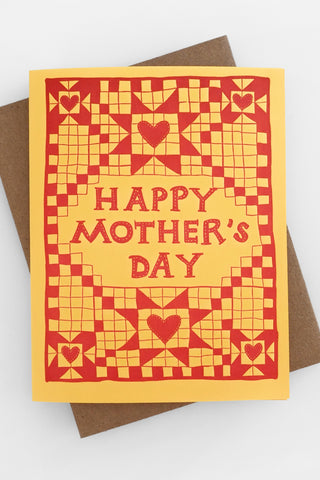 Mother's Day Quilt Letterpress Greeting Card
