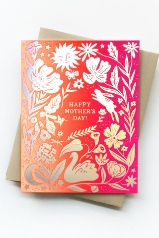 Sunset Garden Mother's Day Greeting Card