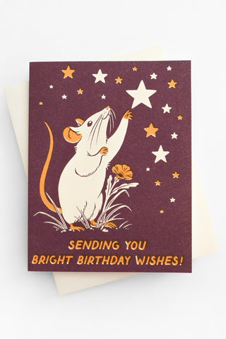 Mouse Birthday Wishes Card