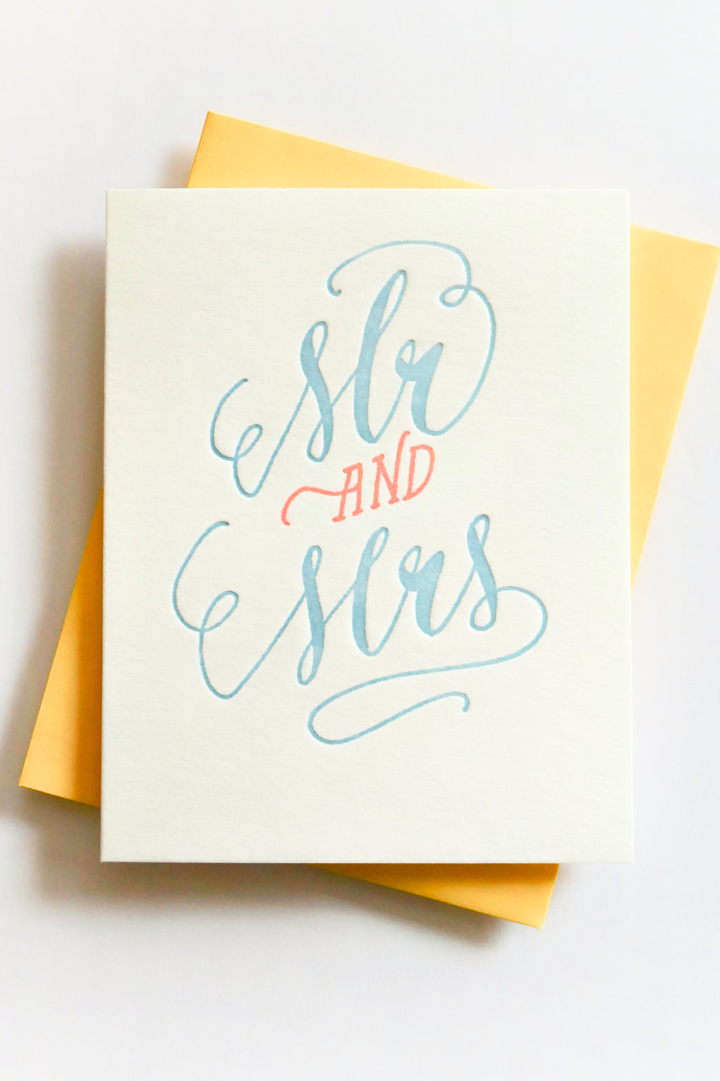 Mr. & Mrs. Script Wedding Greeting Card – Nahcotta