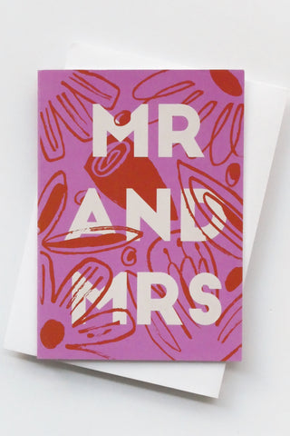 Mr and Mrs, Congratulations Greeting Card