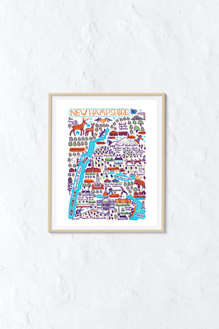 New England Art Print New Hampshire