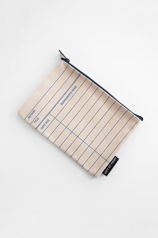Natural Library Card Pouch