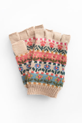 Natural Tulip Fingerless Gloves
