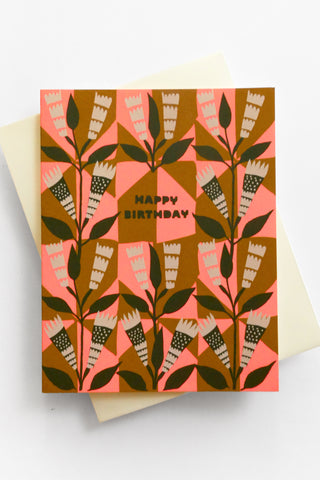 Neapolitan Flowers Birthday Greeting Card