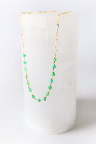 Gemstone Paperclip Necklace