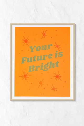 Neon Brights "Your Future is Bright" Risograph Art Print
