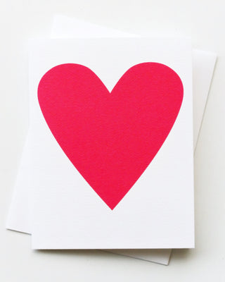 Neon Pink Heart Greeting Card