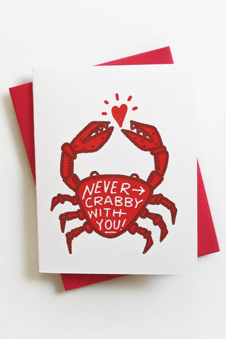Never Crabby With You Greeting Card