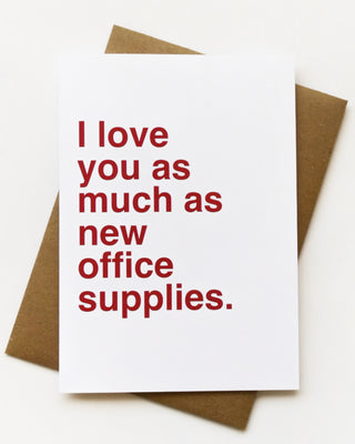 New Office Supplies Greeting Card