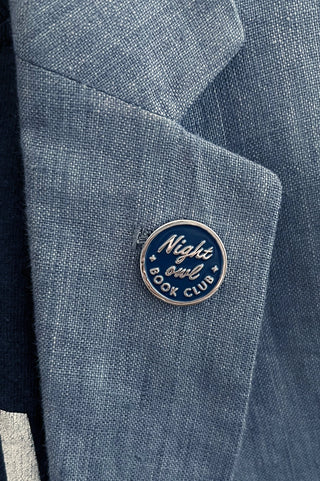 Night Owl Book Club Enamel Pin