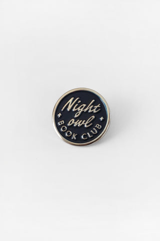 Night Owl Book Club Enamel Pin