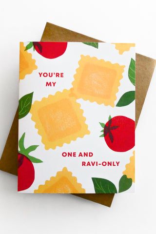 One and Ravi-Only Pasta Lovers Greeting Card