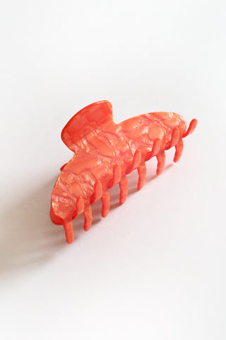 Orange Shimmer Claw Clip