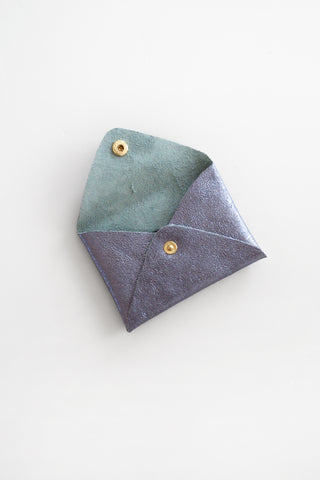 Origami Leather Pouch - Lavender