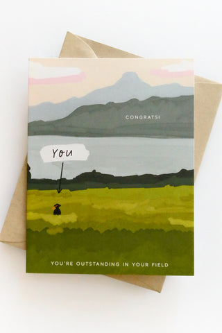 Outstanding Field Graduation Greeting Card