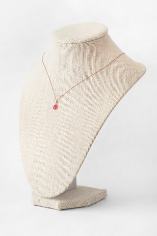Oval Ruby Necklace