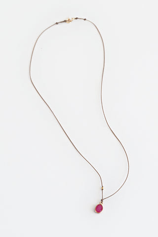 Oval Ruby Necklace
