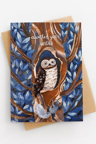 Owl Birthday Greeting Card