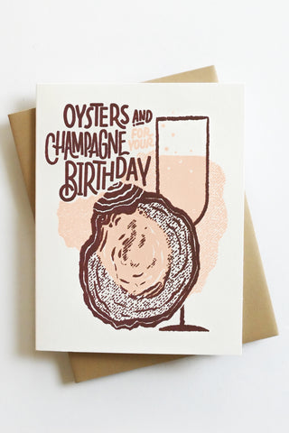 Oysters Birthday Greeting Card
