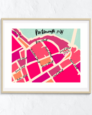 Portsmouth Map Art Print