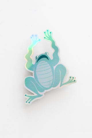 Panic Frog Holographic Vinyl Sticker