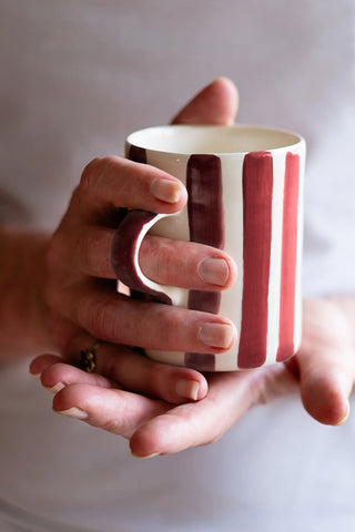 Paprika Candy Stripe Demi Mug