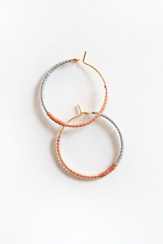 Small Beaded Hoops
