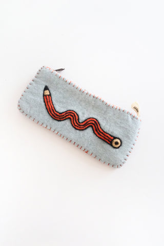 Small Wool Zip Pouch