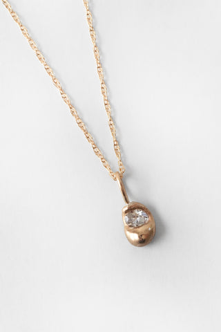 14K Diamond Nugget Charm