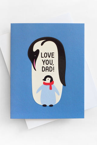Penguin Dad Greeting Card