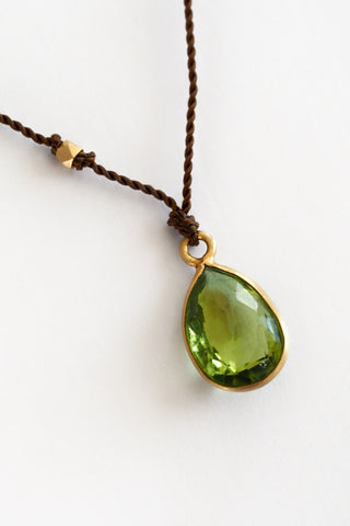 Verde Peridot 18k necklace