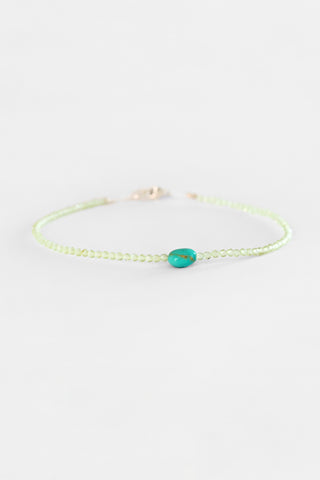 Peridot + Turquoise Bracelet