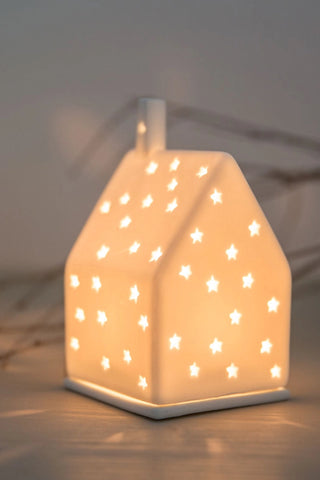 Petite House of Stars Porcelain Village House