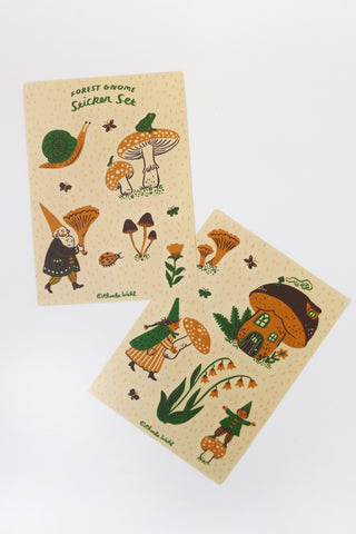Phoebe Wahl Forest Gnome Sticker Set