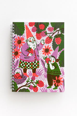 Phoebe Wahl Berry Picking Gnomes Letterpress Notebook