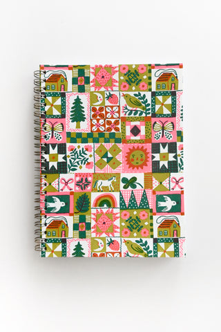 Phoebe Wahl Folk Quilt Letterpress Notebook