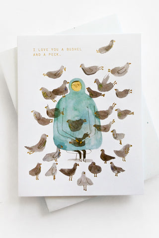 Pigeon Woman Greeting Card