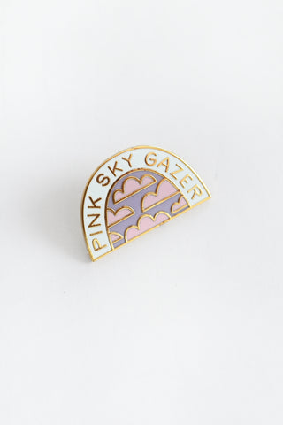 Pink Sky Gazer Enamel Pin