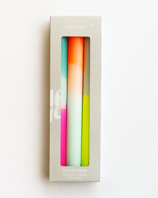 Dip Dye Neon Taper Set