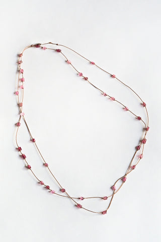 Pink Tourmaline Meadow Necklace