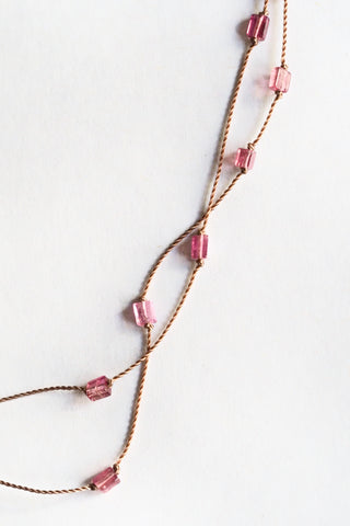 Pink Tourmaline Meadow Necklace