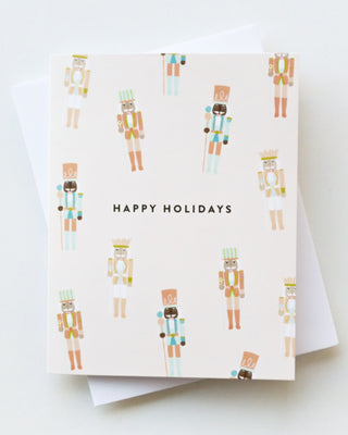 Pinkmas Nutcracker Happy Holidays Greeting Card