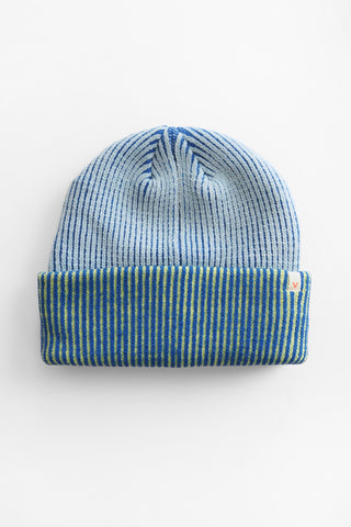 Pinstripe Cobalt Plush Beanie