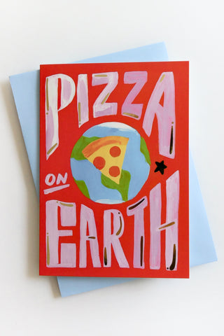 Pizza On Earth Christmas Greeting Card