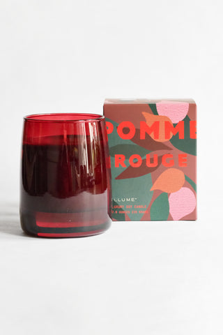 Pomme Rouge Glass Candle