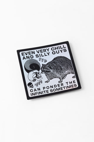 Ponder the Infinite Rainbow Chrome Sticker
